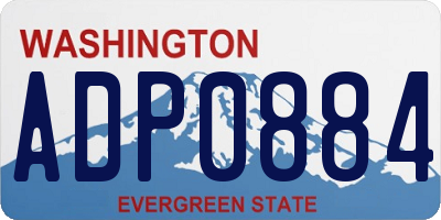 WA license plate ADP0884