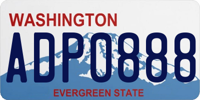 WA license plate ADP0888