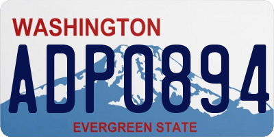 WA license plate ADP0894