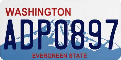 WA license plate ADP0897