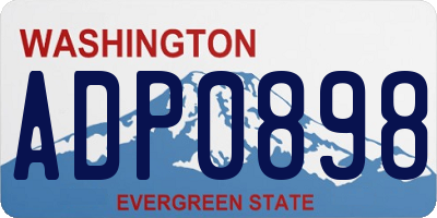 WA license plate ADP0898