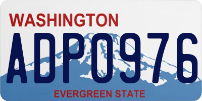 WA license plate ADP0976