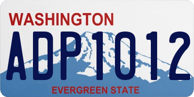 WA license plate ADP1012