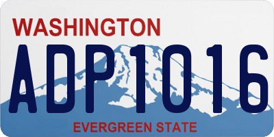 WA license plate ADP1016