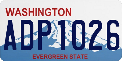 WA license plate ADP1026