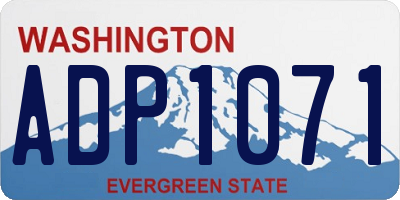 WA license plate ADP1071