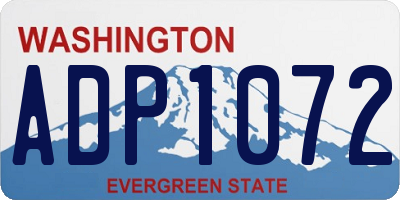 WA license plate ADP1072