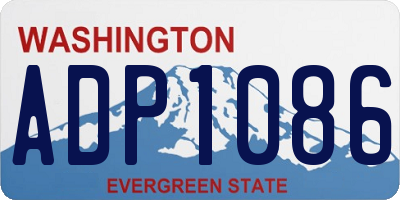 WA license plate ADP1086