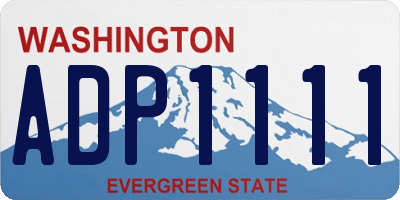 WA license plate ADP1111