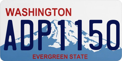 WA license plate ADP1150