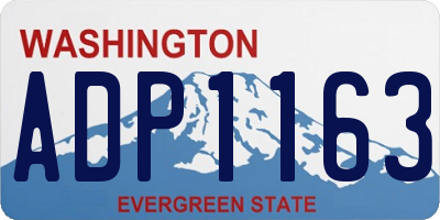 WA license plate ADP1163