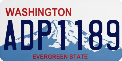 WA license plate ADP1189