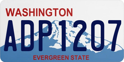WA license plate ADP1207