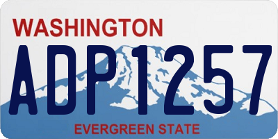 WA license plate ADP1257