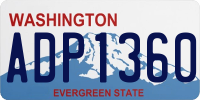 WA license plate ADP1360
