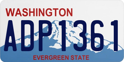 WA license plate ADP1361