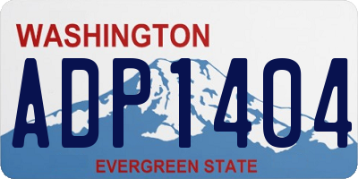 WA license plate ADP1404