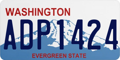 WA license plate ADP1424