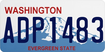 WA license plate ADP1483