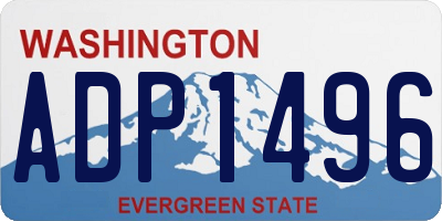 WA license plate ADP1496