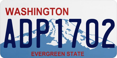 WA license plate ADP1702