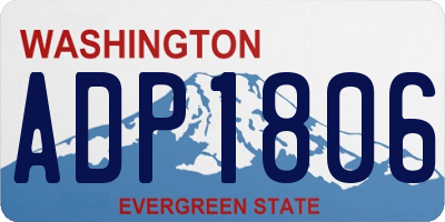 WA license plate ADP1806