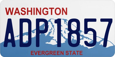 WA license plate ADP1857