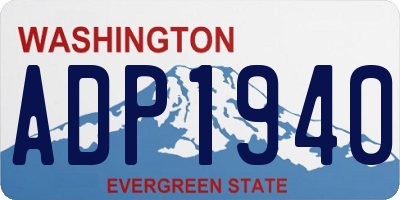 WA license plate ADP1940