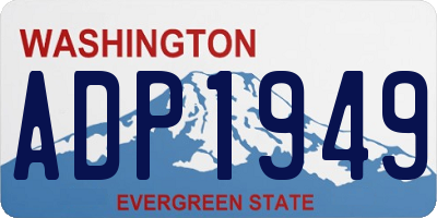 WA license plate ADP1949