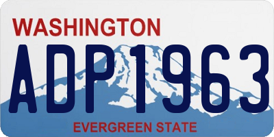 WA license plate ADP1963