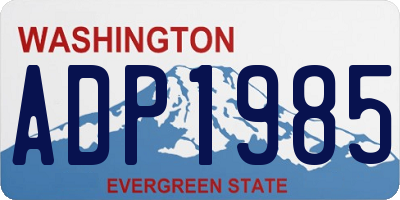 WA license plate ADP1985