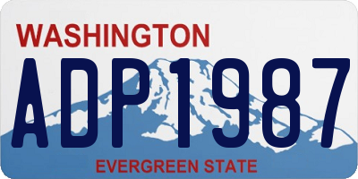 WA license plate ADP1987