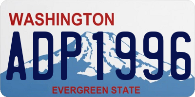 WA license plate ADP1996
