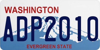 WA license plate ADP2010