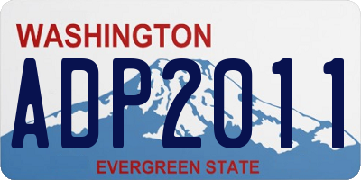 WA license plate ADP2011