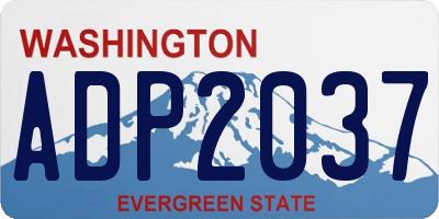 WA license plate ADP2037