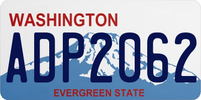 WA license plate ADP2062