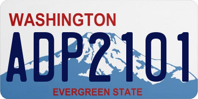 WA license plate ADP2101