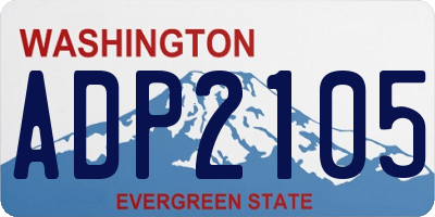 WA license plate ADP2105