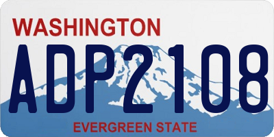WA license plate ADP2108
