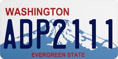 WA license plate ADP2111