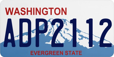 WA license plate ADP2112