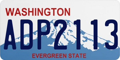 WA license plate ADP2113