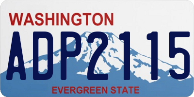WA license plate ADP2115