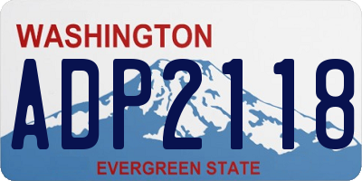 WA license plate ADP2118