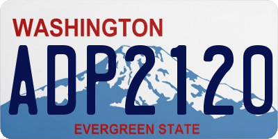 WA license plate ADP2120