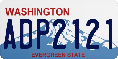 WA license plate ADP2121