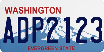 WA license plate ADP2123