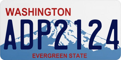 WA license plate ADP2124
