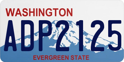 WA license plate ADP2125